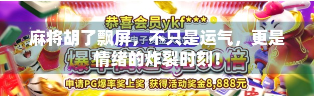 麻将胡了飘屏，不只是运气，更是情绪的炸裂时刻！