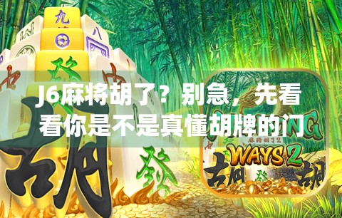 J6麻将胡了？别急，先看看你是不是真懂胡牌的门道！
